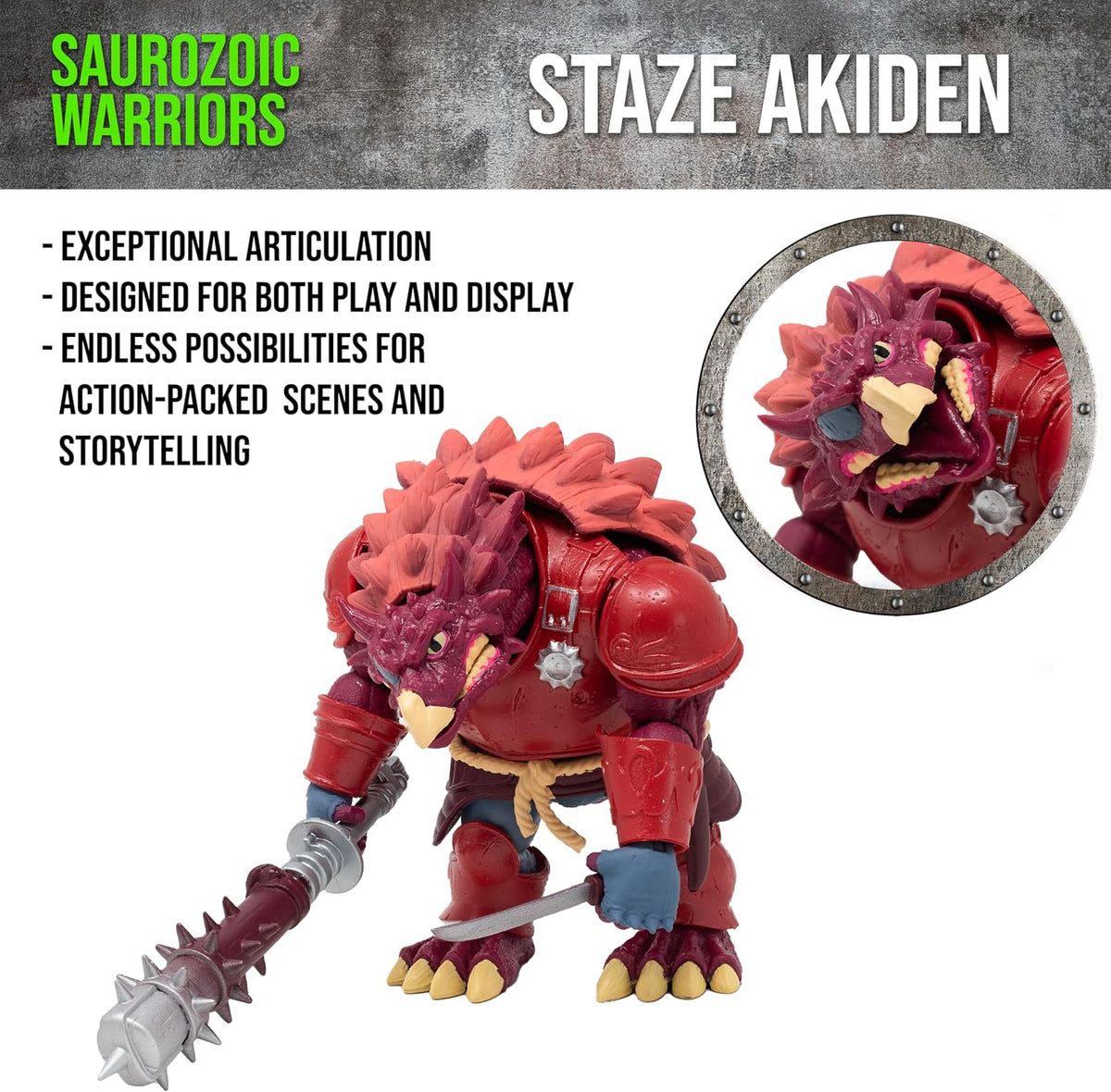 boss fight studio saurozoic warrior wave 2, set, close-up detail