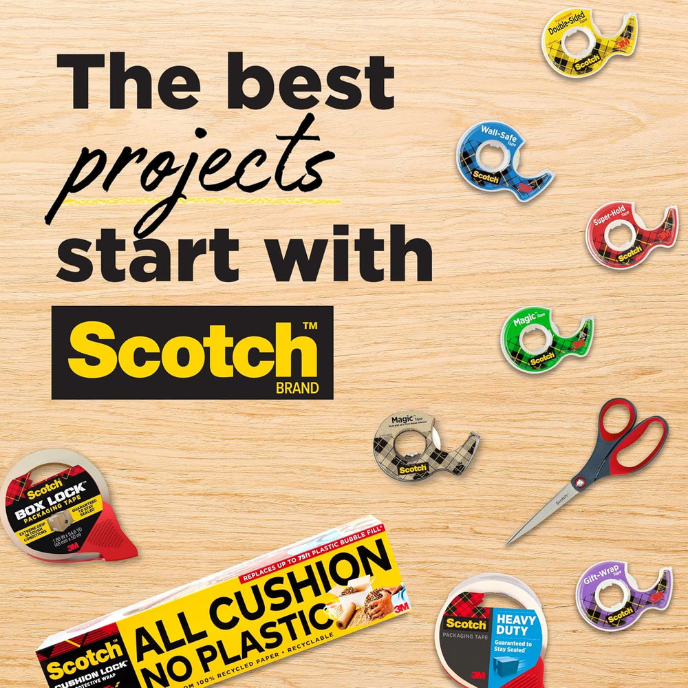 Scotch Gift-Wrap Tape with Dispensers, Clear Satin Finish, Invisible on Most ...