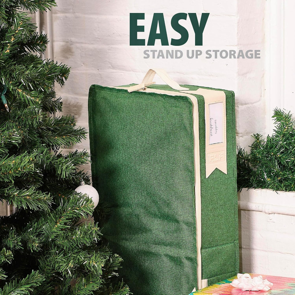 little elf premium wrapping paper storage organizer, easy on a desk or shelf