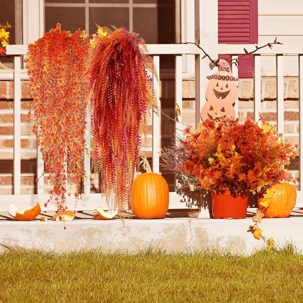 32 Bundles Artificial Fall Flowers for Outdoor Decorations