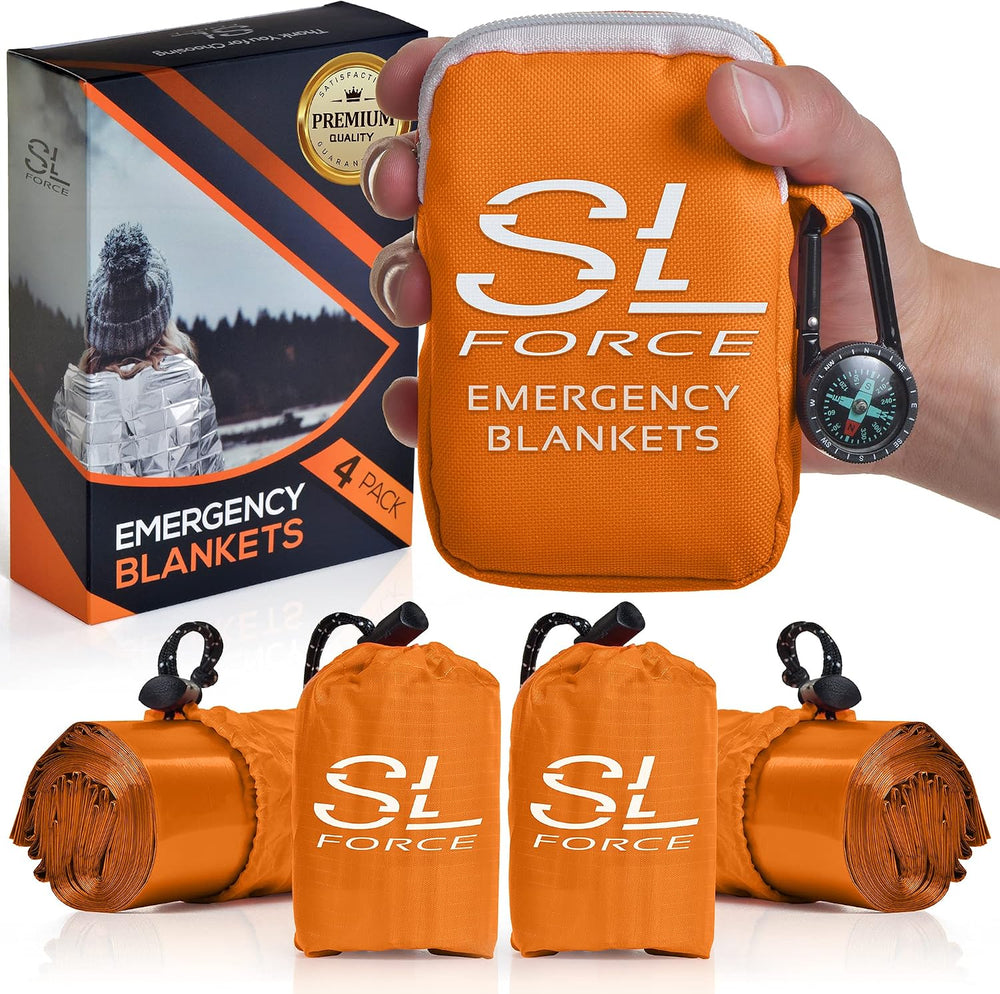 Emergency Blankets for Survival, 4 Pack of Gigantic Space Blanket. Comes with...