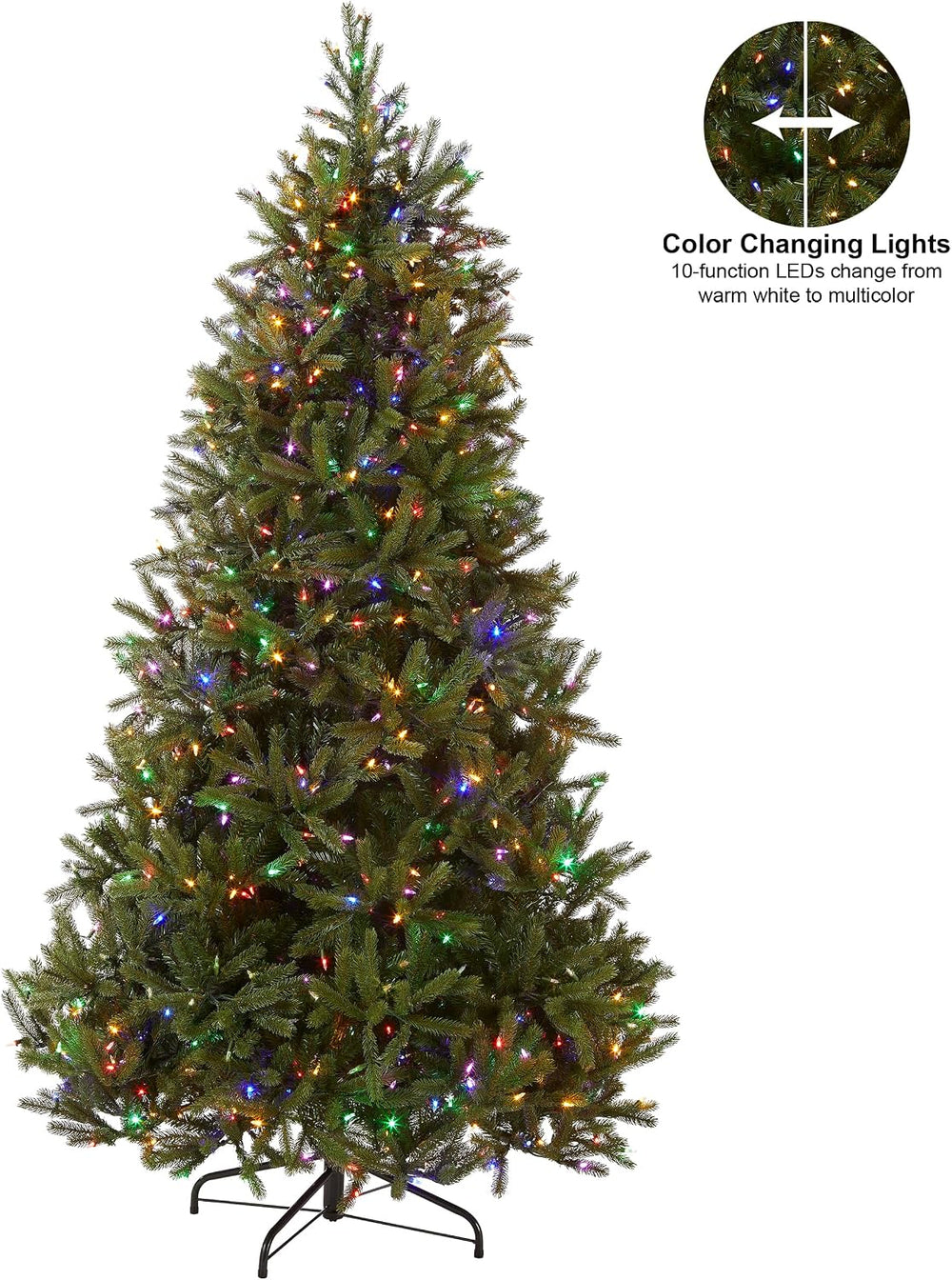 National Tree Company 7.5ft Pre-Lit Jersey Fraser Fir Medium Christmas Tree