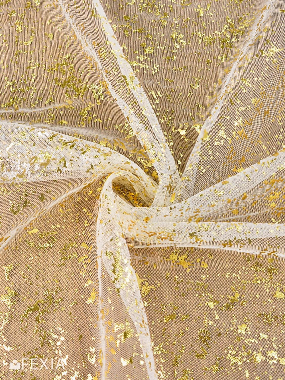 FEXIA 8Pcs Gold Table Runner 10FT Gauze Glitter Wedding Party Decorations