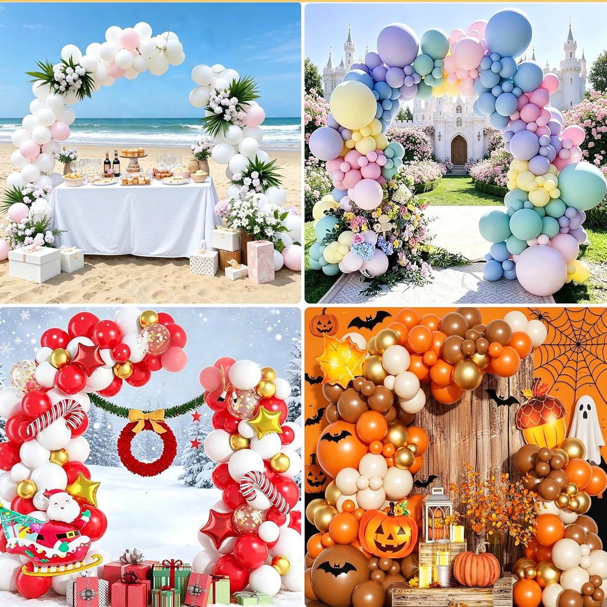 Balloon Arch Kit,Adjustable 8.2FT & 6FT Half Balloon Arch Stand
