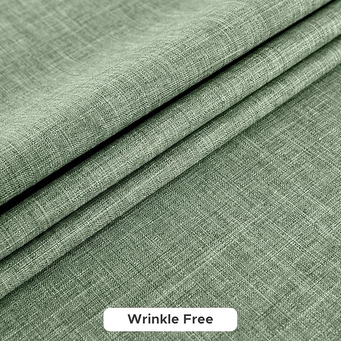 Fitable Faux Linen Tablecloths for Rectangle Tables: Water & Stain Resistant Farmhouse Table Cloth, Washable Burlap Textured Table Covers for Kitchen Dining Party(2 Pack, 60x120 Inch, Sage Green)