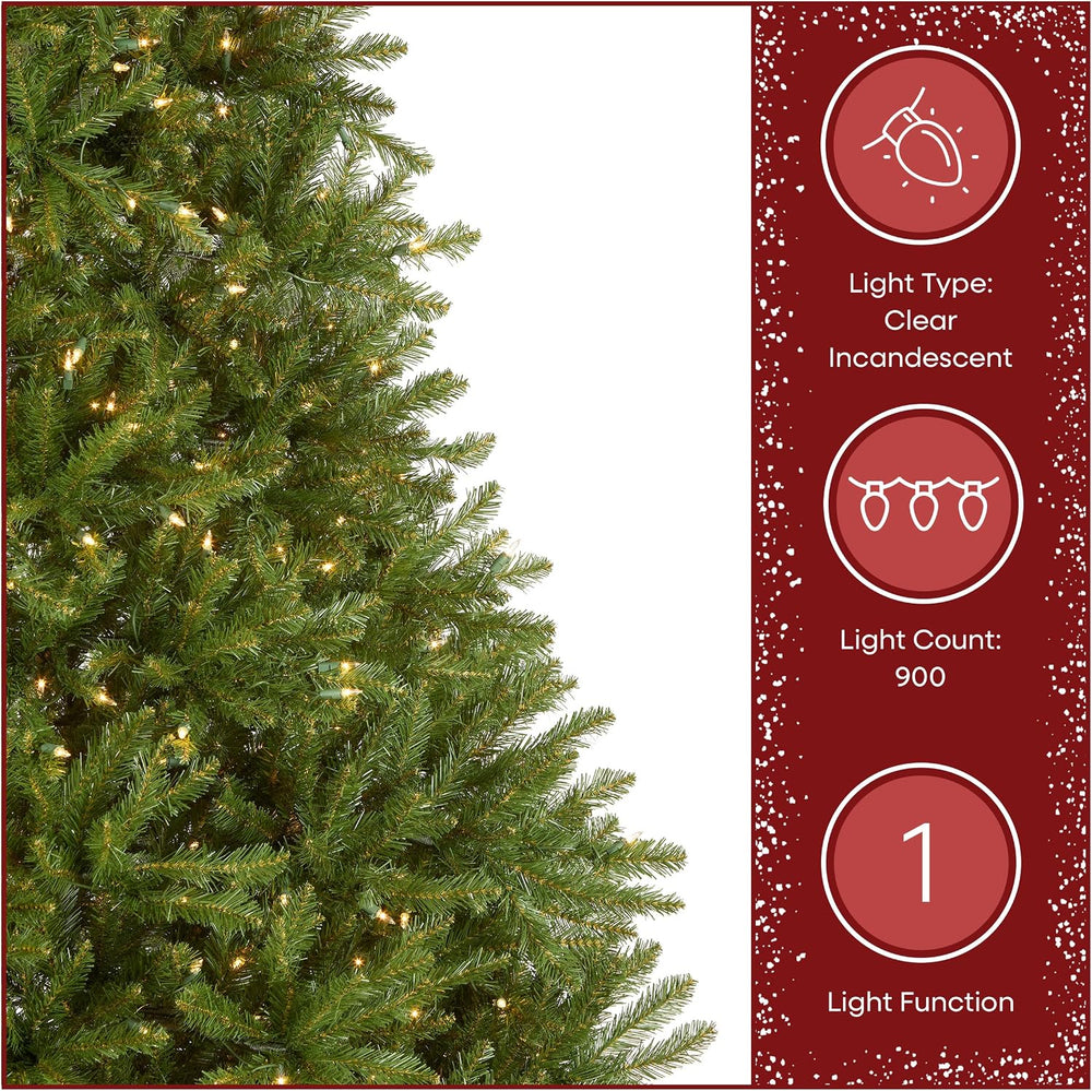 National Tree Company 9ft Pre-Lit Dunhill Fir Artificial Christmas Tree