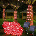 Solar Rope Lights, 2 Packs Total 132ft 400LED Solar String Lights, 8 Modes