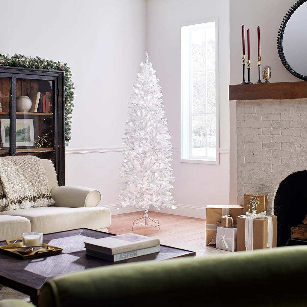 national tree company 6.5ft pre-lit kingswood fir slim, side view