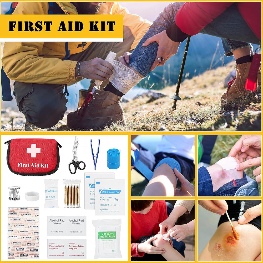 Survival First Aid Kit,99PCS Professional Survival Gear Large Hiking Backpack...