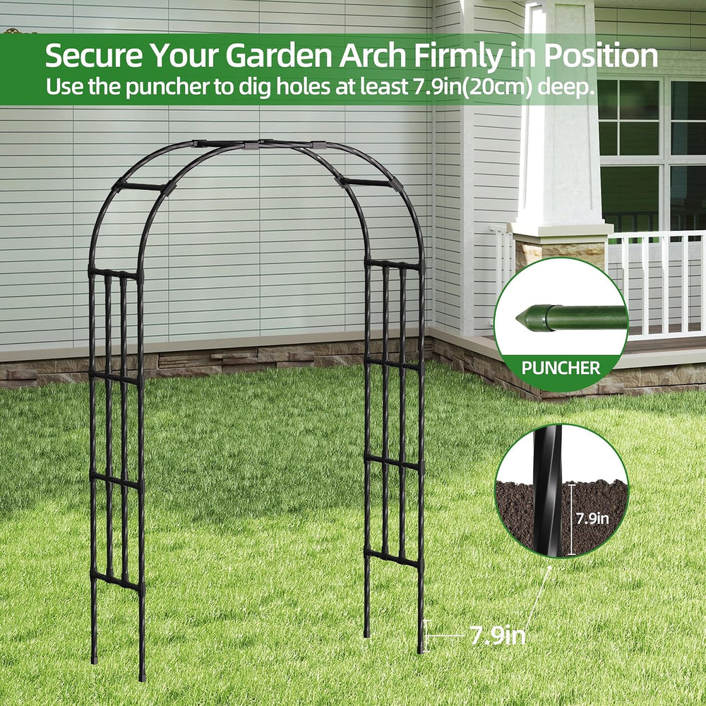 5.9x8.5FT Garden Arbor Trellis,Metal Garden Arch Trellis