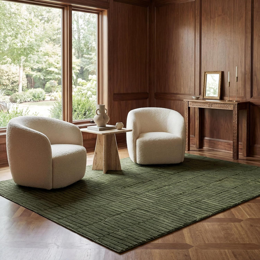 nuLOOM Kailani Green Geometric Washable Area Rug, 7’6”x 9’8”