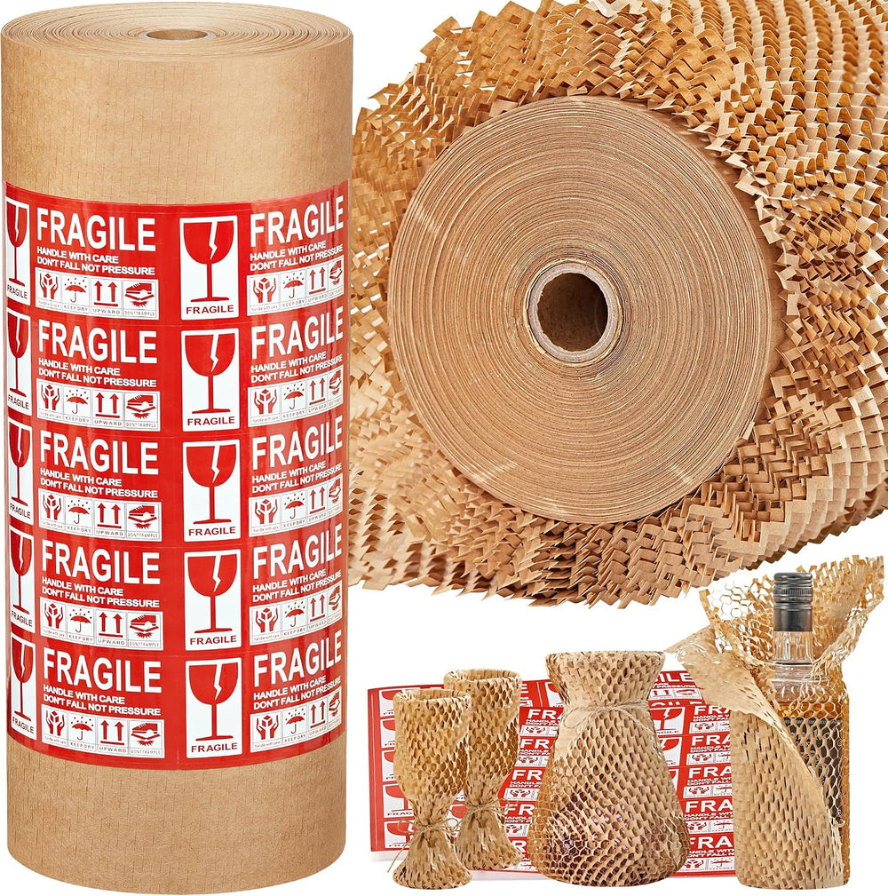 JARLINK Honeycomb Packing Paper, 15" x 400' Packing Wrap Roll for Sh...