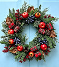 Cynkeyee Fall Wreath for Front Door - 20 in Farmhouse Porch Decor
