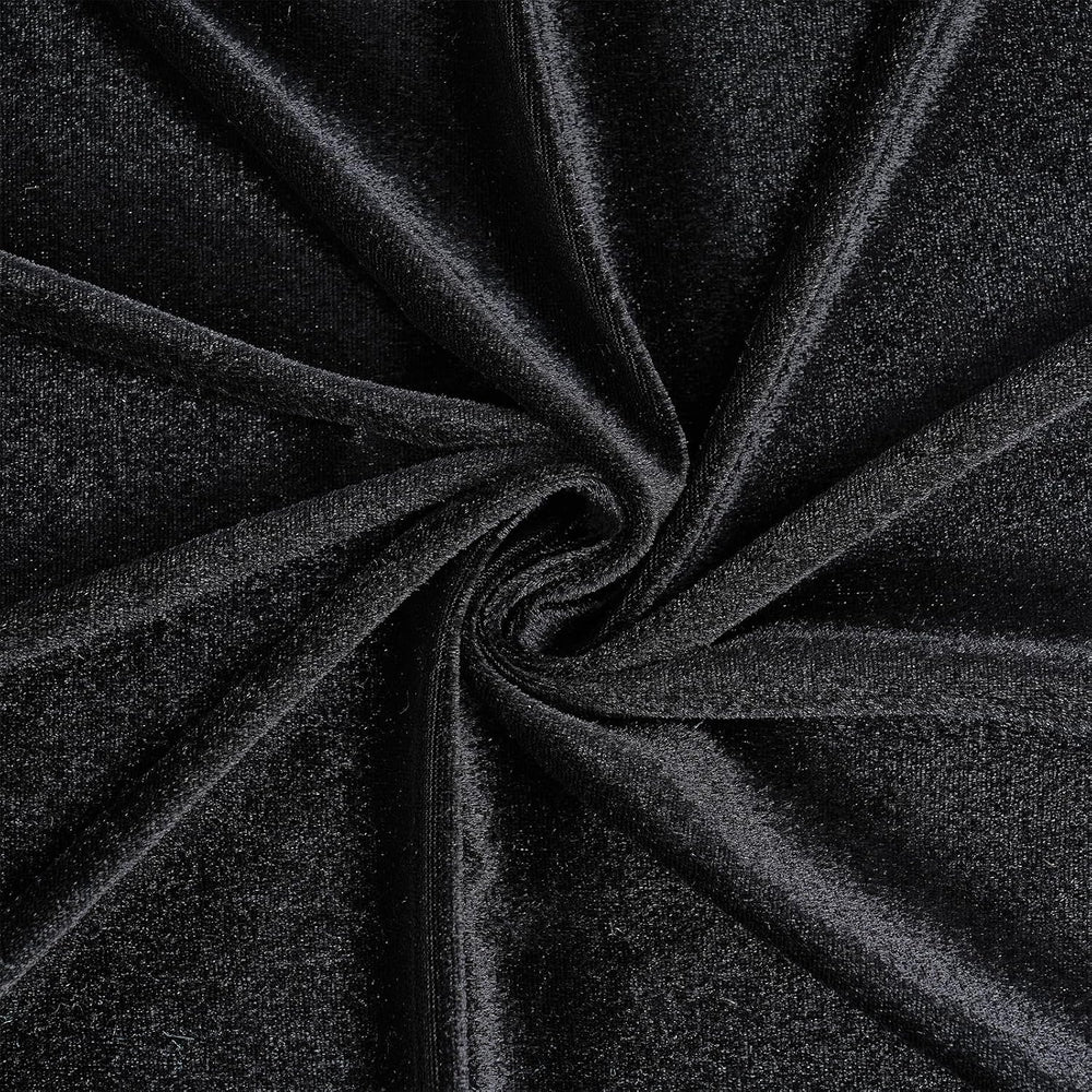 Black Velvet Tablecloth 60x120 Inch Solid Retro Ruffle Table Cloth