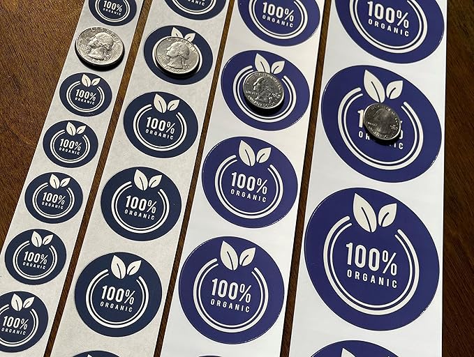 Custom Stickers Label Rolls, Build Your Own Stickers/Labels Any Design Premium Gloss BOPP Sticker, Personalized for Business Logo, Printed Sticker Labels 50+ (3 Inch Circle)