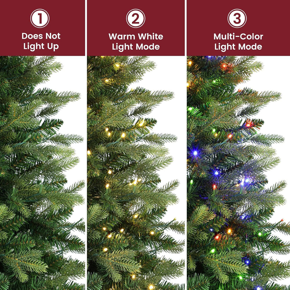 Alupssuc 5ft Prelit Artificial Hinged Fir Christmas Tree with Color Lights