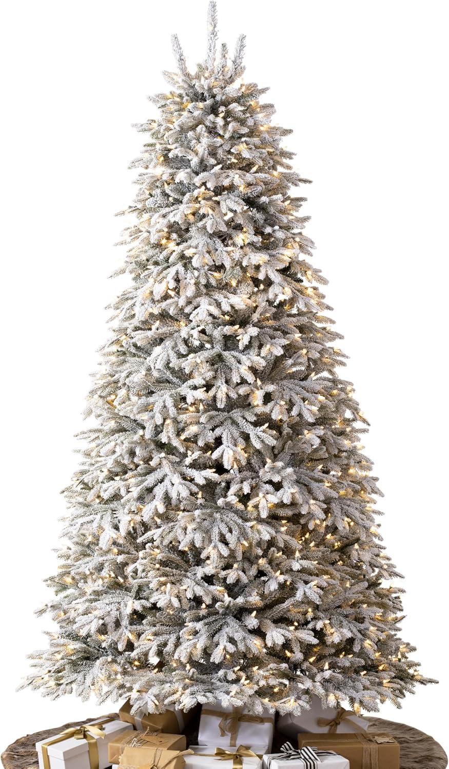 Balsam Hill BH Frosted Fraser Fir - Snow-Covered Artificial Christmas Tree wi...