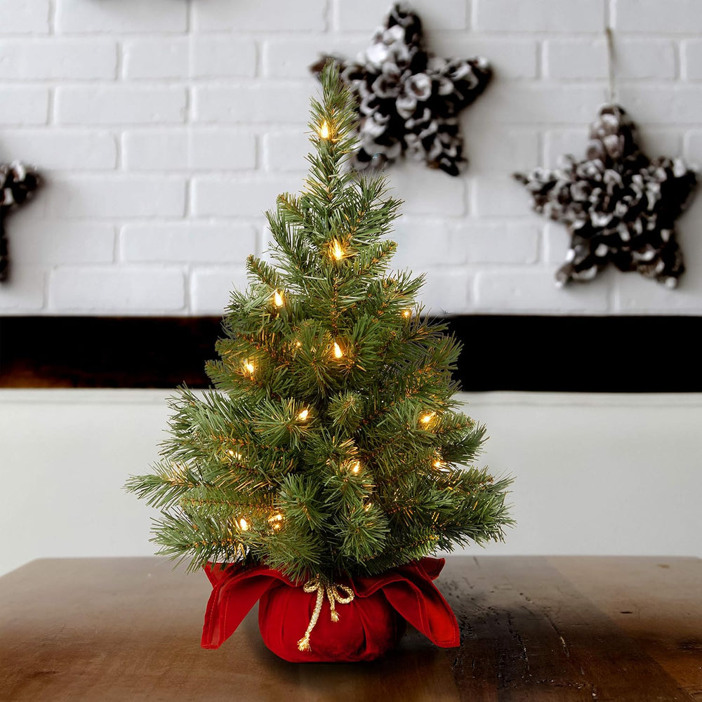 National Tree Company 24in Pre-Lit Majestic Fir Mini Christmas Tree