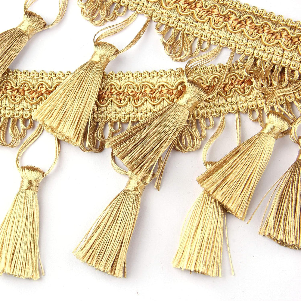 BEL AVENIR Tassel Fringe Trim 6.5 Yard x 3.54 Inches Tassel Fringes