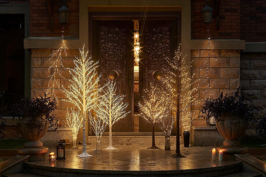 hairui lighted brown tree plug in 4ft 430, close-up detail