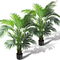 4ft 2-Pack Artificial Palm Tree Plants, 47in Fake Cane Areca Palm Trees