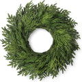 26" Large Cedar Norfolk Pine Wreath for Front Door, Faux Christmas Wreath