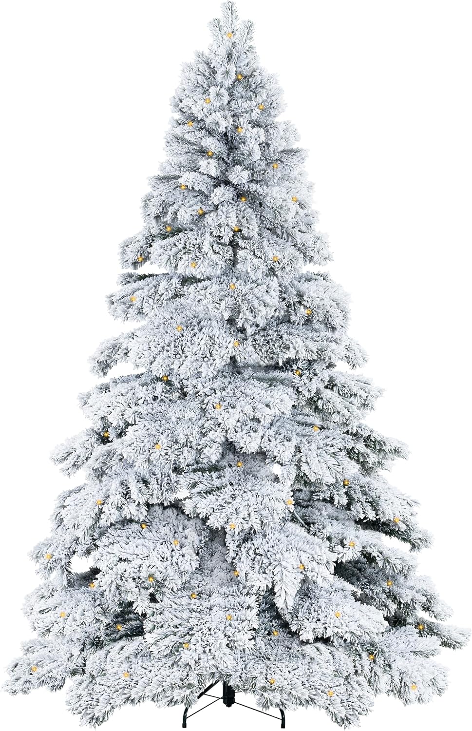 Naomi Home Brittany 7.5ft Artificial Prelit Snow Flocked Christmas Tree