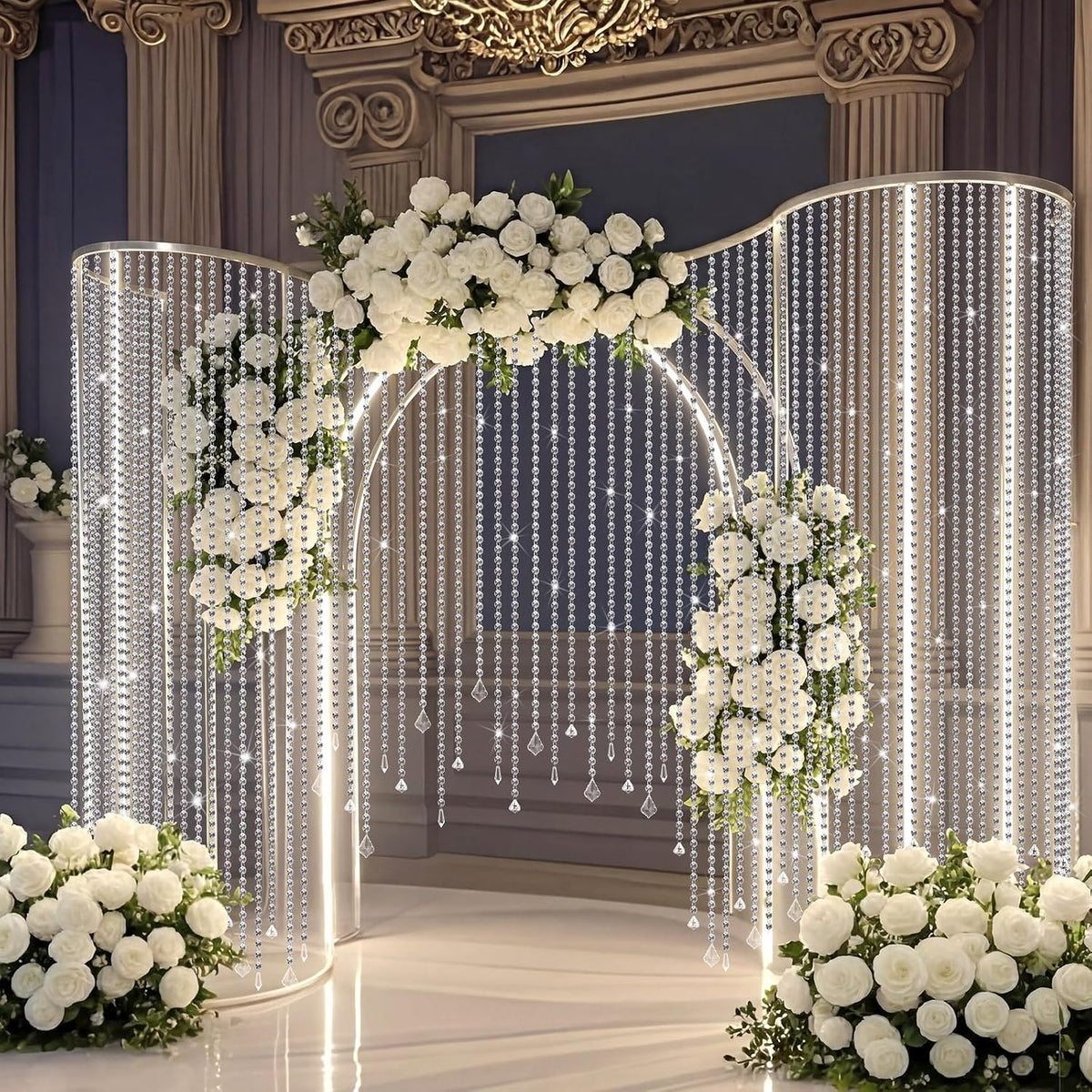 24 Pcs 79 Inch Clear Acrylic Crystal Garland Strands