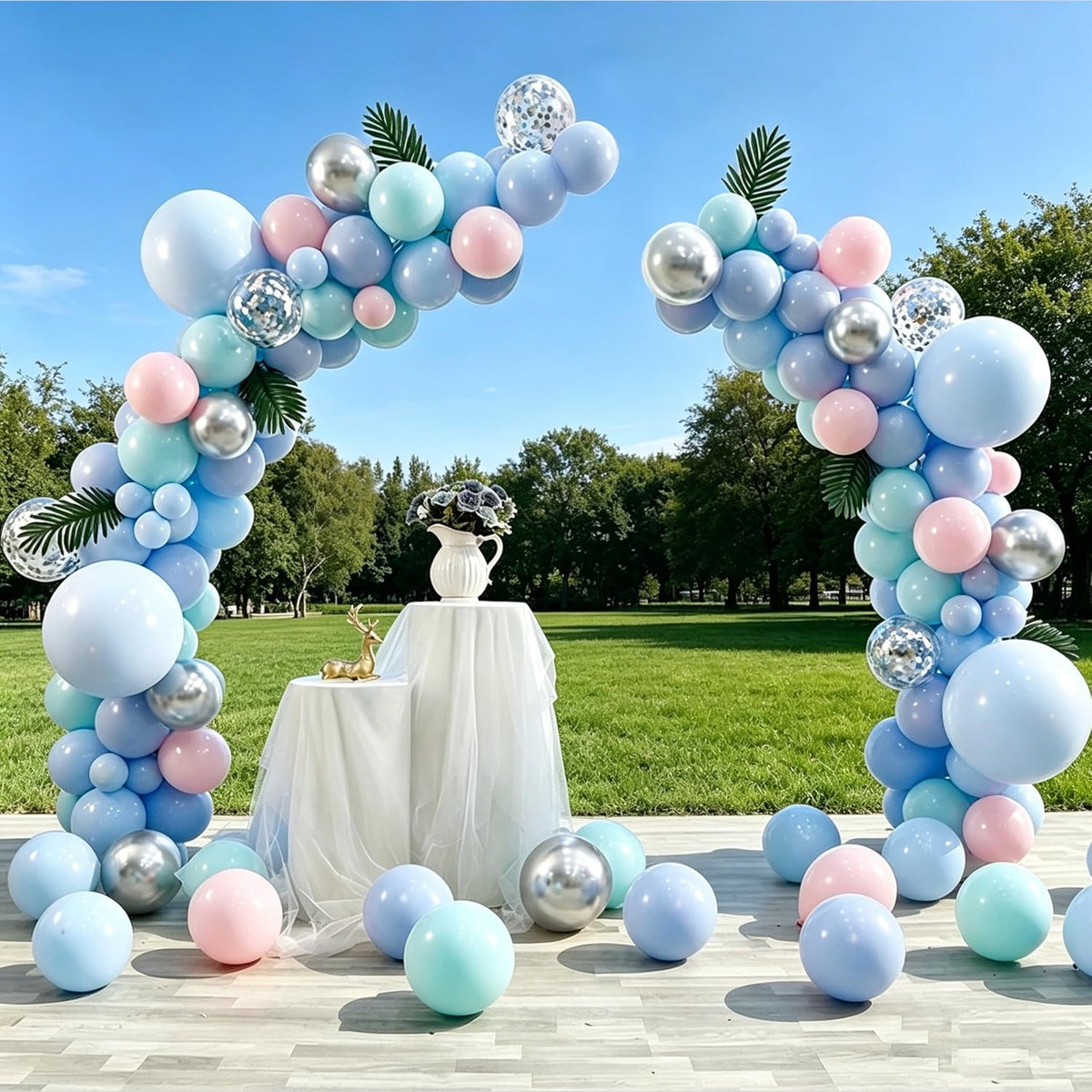 Balloon Arch Kit,Adjustable 8.2FT & 6FT Half Balloon Arch Stand
