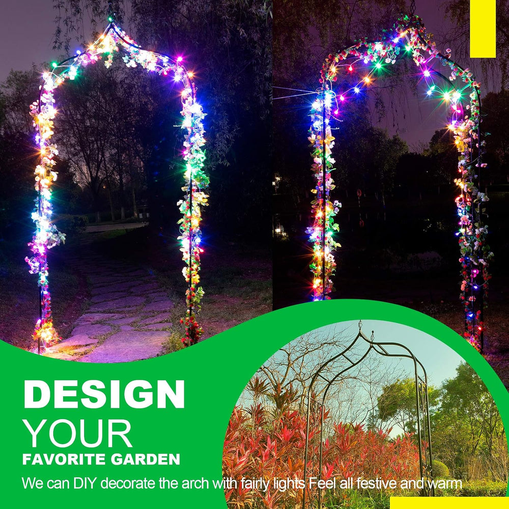 Black Iron Garden Arch Trellis 14.2" L x 46.5" W x 98.4" H Arbor