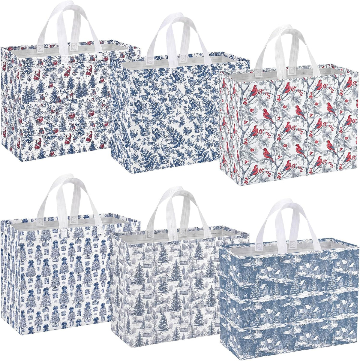 12 Pcs Chinese Extra Large Christmas Gift Bags Bulk