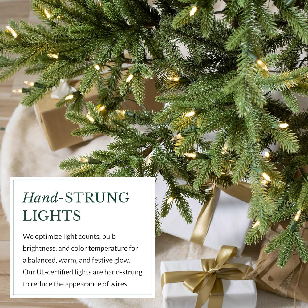 Balsam Hill 7ft Pre-Lit Alpine Christmas Tree - Sparse Artificial Christmas T...