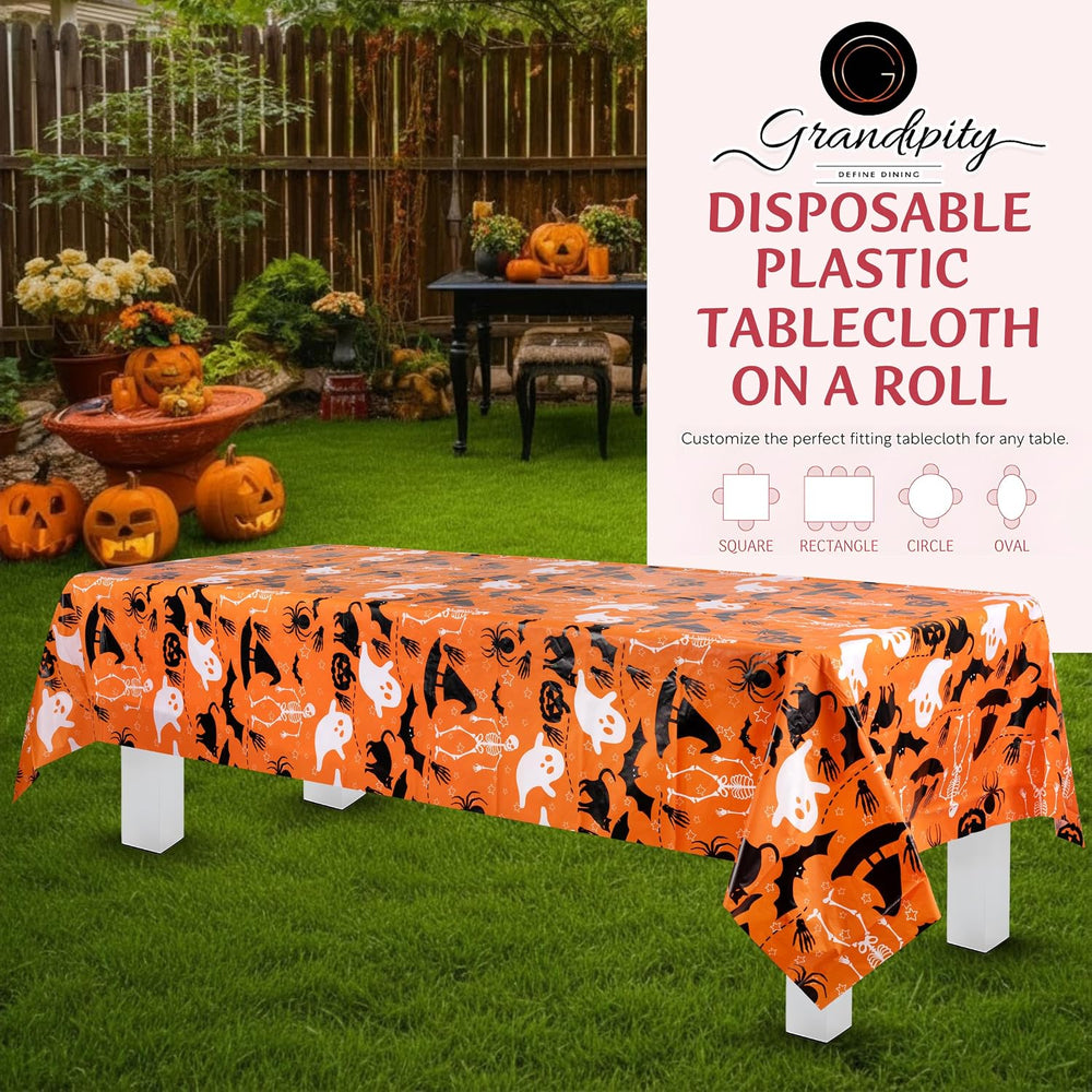 Grandipity Plastic Table Cloth Roll - 54in x 100 Ft. Table Cover