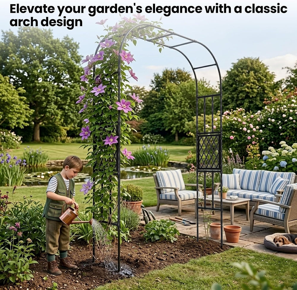 Heavy Duty Garden Arch Trellis,70.9 x 98.4 in, with Lattice