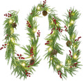 Lulu Home 9FT Pre-lit Christmas Garland, 30 LEDs