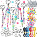 WATINC Heart Keychain Making Kit - DIY Letter Beads Key Chain Craft 1776Pcs