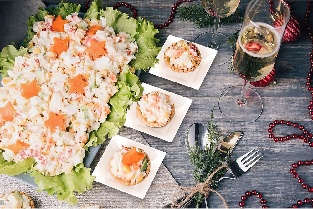 Exquisite Mini Disposable Appetizer Plates - 1200 Pack 2.95" x 2.95&quot...