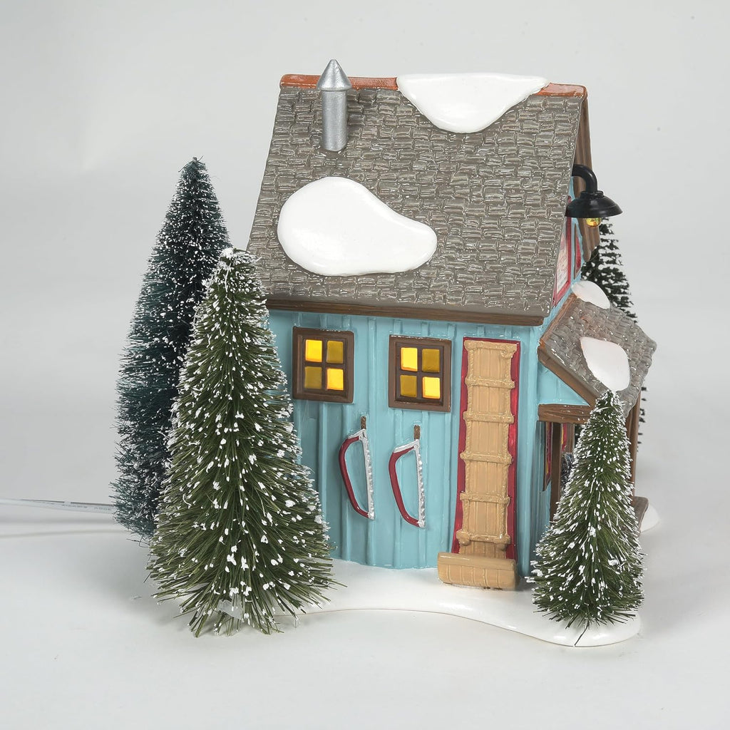 department 56 original snow village village farms tree showing dimensions