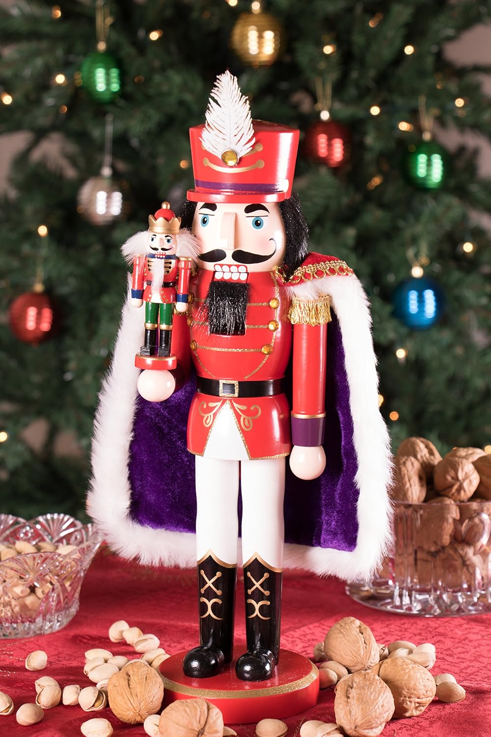 clever creations red prince 14 inch traditional wooden shown in use