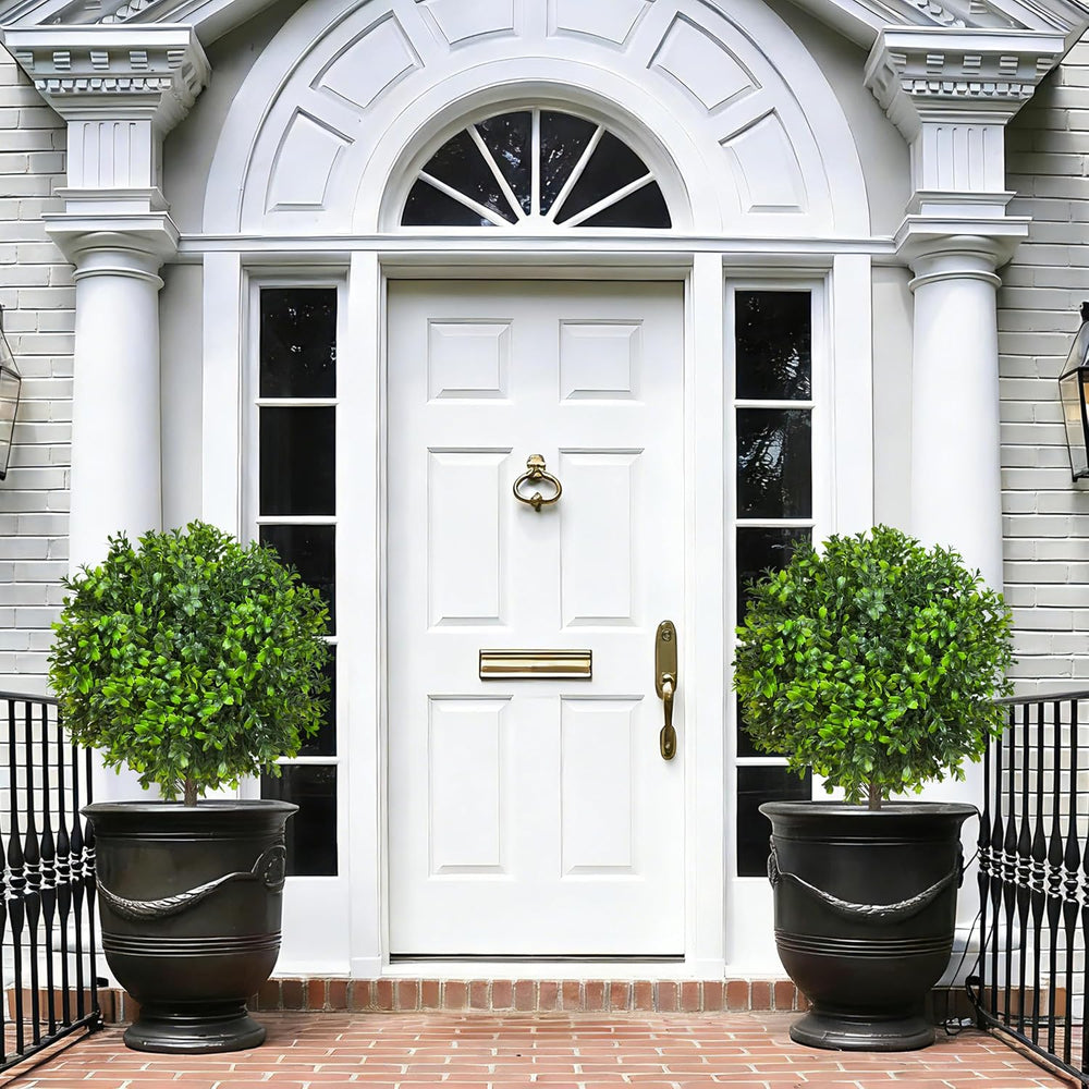 22'' Artificial Boxwood Topiary Ball Bushes, 4PCS Fake Boxwood Shrubs