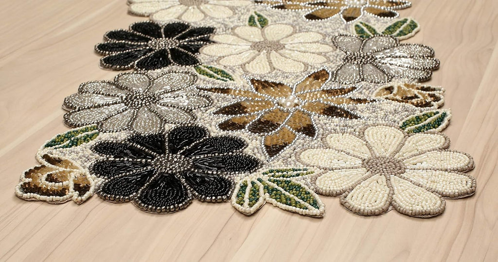 lightnpro floral handmade decorative thanksgiving christmas beaded table showing dimensions