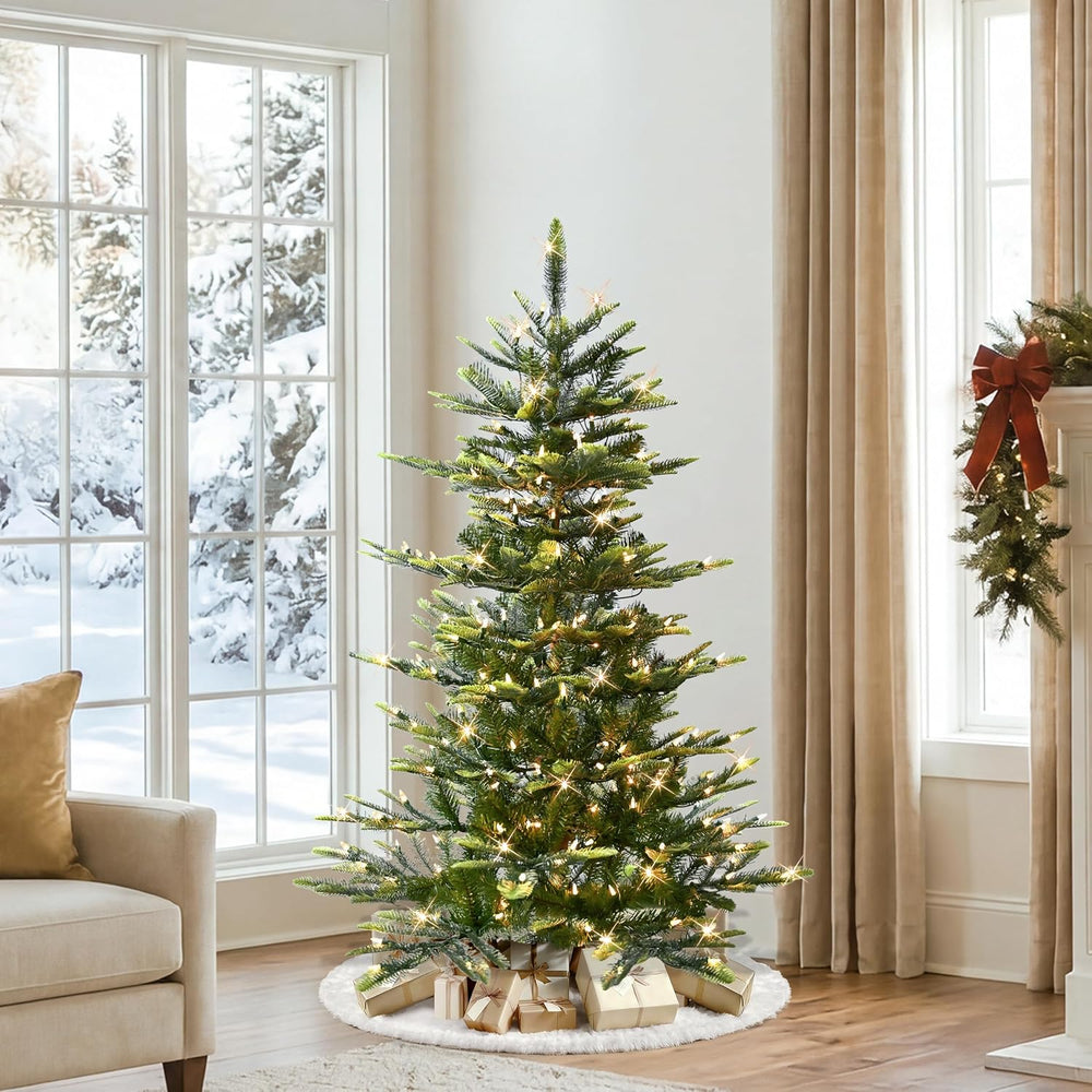 Puleo International 4.5ft Pre-Lit Aspen Fir Artificial Christmas Tree