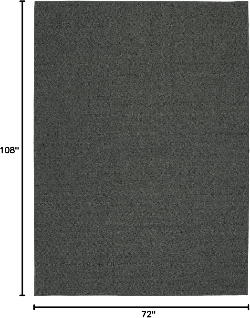Garland Rug Town Square Cinder Gray 6' x 9' Non Slip Area Rug for Living Rooms & Hallways, Stylish & Durable for High-Traffic Areas