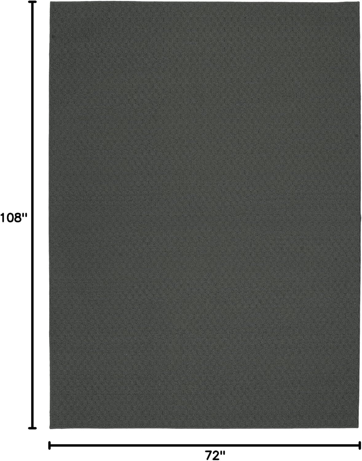 Garland Rug Town Square Cinder Gray 6' x 9' Non Slip Area Rug for Living Rooms & Hallways, Stylish & Durable for High-Traffic Areas