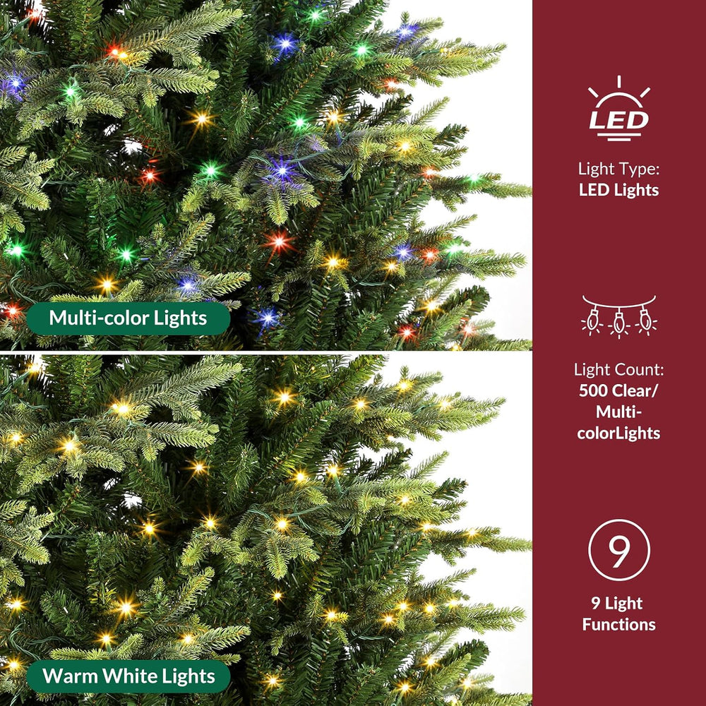 SHareconn 7.5ft Prelit Artificial Christmas Tree with Color Changing Lights
