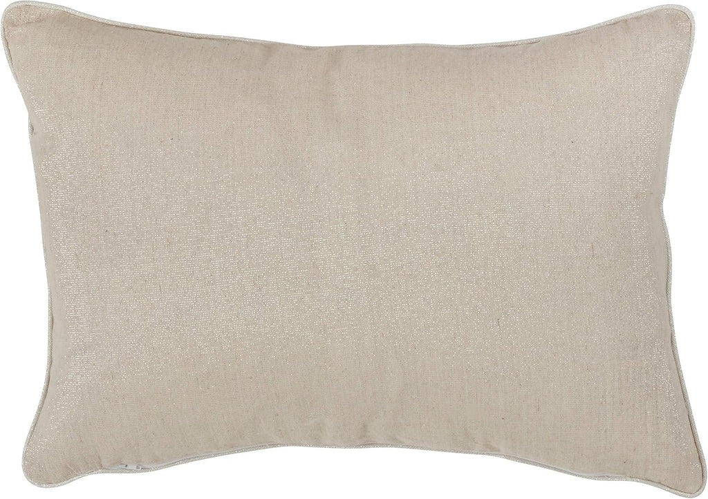 saro lifestyle poly blend embroidered christmas tree pillow shown in use