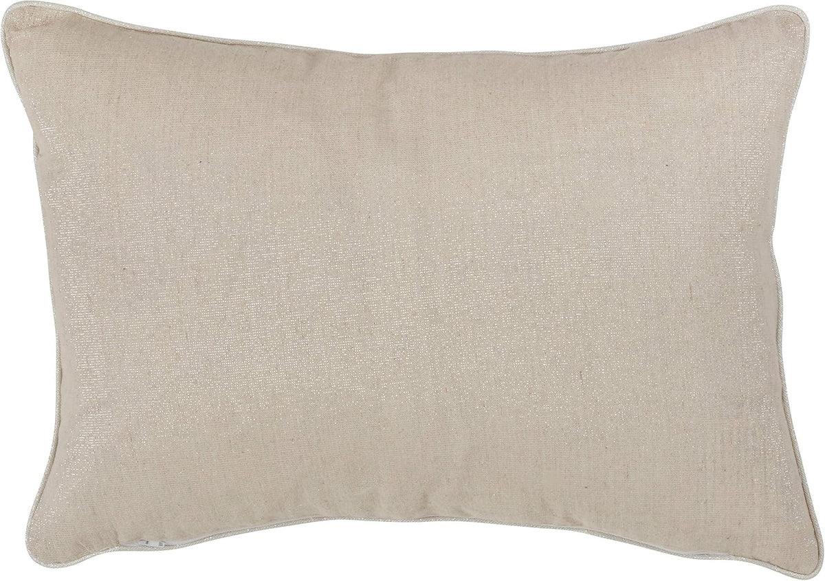 saro lifestyle poly blend embroidered christmas tree pillow shown in use