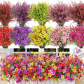 SHareconn 48 Bundles Artificial Flowers for Outdoors UV Resistant Decor