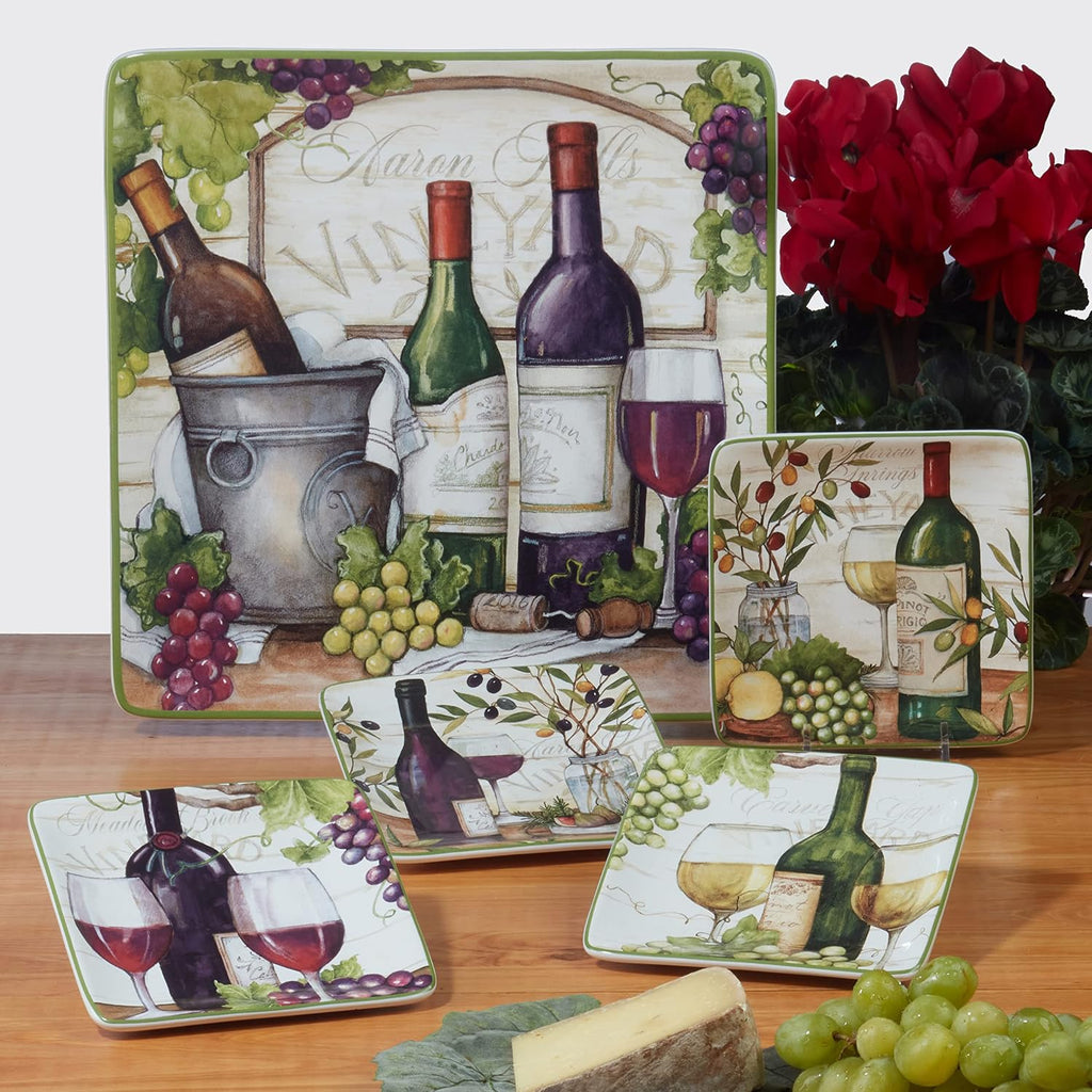 certified international meadow brook 6" canape/luncheon/appetiser plates, assorted, package contents