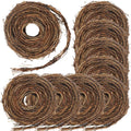 Janinka 9 Pcs 15 Feet Grapevine Garland Natural Twig Vine Wreath for Craft